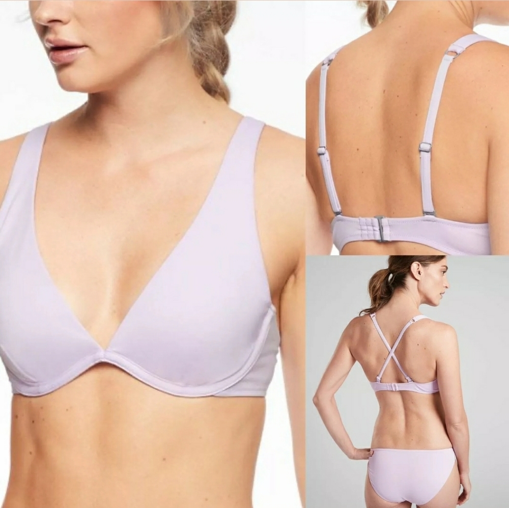 Athleta bra cup plunge bikini top